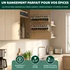 eluno Étagère à épices, lot de 2 avec fond en bambou, Voir les images du produit 3