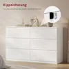 WOLTU Kommode weiß, mit 6 Schubladen, Moderner Produktbild-Vorschau 4
