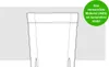 A line drawing of a plant pot with a green circle containing text overlayed on the top right. Produktbild-Vorschau