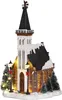 LuVille Weihnachtsdorf-Miniatur Kirche - L15 x B17 x H31 cm Produktbild-Vorschau 1