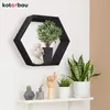 KOTARBAU® Hexagon Wandregal Schwarz 14x47x41 cm Hexagon Produktbild-Vorschau 2