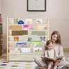Bücherregal für kinder 75x30x76cm aus Baumwolle Leinen und Produktbild-Vorschau 3