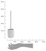 Szczotka toaletowa Tendance biała polyresin 9x9x37 cm Podgląd zdjęcia produktu 3