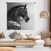 MuchoWow® Wandteppich Wandbehang Pferde - Schwarz - Porträt Produktbild-Vorschau 2