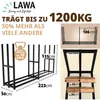 Kaminholzregal außen Metall 223x50x115 cm für 25cm Produktbild-Vorschau 2