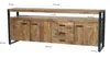 Sideboard Nairobi 45 x 80 x 211 cm Mangoholz Stahl Schwarz Produktbild-Vorschau 6