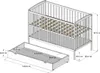2in1 Babybett und Kinderbett 120x60cm, Weiss, mit 3-Fach Produktbild-Vorschau 3