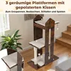 COSTWAY Kratzbaum Holz, 120cm, Katzenbaum mit Kratzsäule, 3 Produktbild-Vorschau 3
