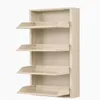 Alveon Schuhkipper Metall 4 Klappen schmal 51 x 15 x 141 cm Produktbild-Vorschau 2