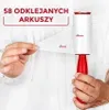 A person is holding a lint roller with a sheet being peeled off. Produktbild-Vorschau