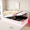 Lit 90x200 cm, canapé-lit avec éclairage LED, prise Voir les images du produit 1