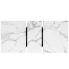 Three panels of white marble with gray veining, separated by black borders. Produktbild-Vorschau