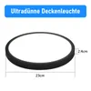 ZMH LED plafoniera nera piatta IP44 22cm bianco caldo 15W Anteprima dell’immagine prodotto 8