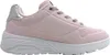 A side view of a pink Skechers sneaker with a white sole and silver accents. Anteprima dell’immagine prodotto