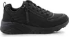 A black Skechers sports shoe is shown from the side against a white background. Voir les images du produit