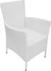 The Living Store 5-tlg. Garten-Essgruppe Poly Rattan Produktbild-Vorschau 9