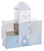 Armadio per bambini con ripiani, 94,5 x 32 x 109 cm, blu Anteprima dell’immagine prodotto 12