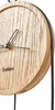 BELIANI Wanduhr Hellbraun MDF und Metall Oval Holzoptik mit Produktbild-Vorschau 8