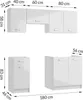 Küchenmöbel-Set weiß glänzend 5 Stück 180 cm Produktbild-Vorschau 8