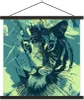 MuchoWow® Textilposter Tiger - Grün - Abstrakt 40x40 cm mit Produktbild-Vorschau 1
