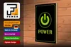 Holzschild Hinweis 30x20cm Power Taste Wanddeko Produktbild-Vorschau 4