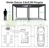 Weide E-Deluxe elektrische Pergola Voll-Aluminium 3,6x5,3m Produktbild-Vorschau 5
