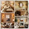 Applique murale Rosikey en rotin vintage - Lampe murale en Voir les images du produit 4
