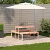 vidaXL Piknikový stôl 110x134x75 cm z masívneho dreva Náhľad obrázku produktu 3