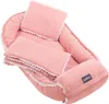 Babynest 4er Set Kuscheliges Musselin Rosa mit dekorativer Produktbild-Vorschau 1