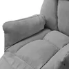 A close-up view of the armrest and seat cushions of a gray recliner chair. Produktbild-Vorschau