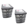 Set da 2 contenitori con cassetti in plastica, dimensioni Anteprima dell’immagine prodotto 1