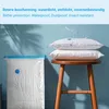 A vacuum storage bag is shown next to two pillows on a stool, with water splashing on the pillows. Anteprima dell’immagine prodotto