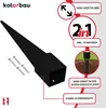 KOTARBAU® 4 pz. Supporto per palo a martello 101x101x750mm Anteprima dell’immagine prodotto 5