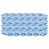 A grid of clear plastic food storage containers with blue lids. Voir les images du produit