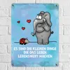 Metallschild mit Elefant & Käfer Motiv und Spruch: Es sind Produktbild-Vorschau 2