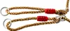 Close-up of two rope swing attachments with metal rings and red plastic connectors. Náhled obrázku produktu