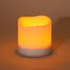 A close-up studio shot of a single LED candle with a flickering flame effect. Produktbild-Vorschau
