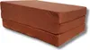 A folded brown mattress lying on a white surface. Anteprima dell’immagine prodotto
