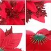 12 Stück Glitter Weihnachtsblumen Weihnachtsbaumschmuck für Produktbild-Vorschau 3