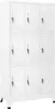 A white metal locker with 9 compartments. Produktbild-Vorschau