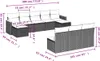 vidaXL 10-tlg. Garten-Sofagarnitur mit Kissen Schwarz Poly Produktbild-Vorschau 7