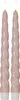 Two pink LED candles with a twisted design and a warm white flame. Produktbild-Vorschau