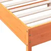 Design Massivholzbett mit Kopfteil Wachsbraun 140x190 cm Produktbild-Vorschau 7