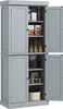 HOMCOM Armoire de cuisine buffet cuisine vaisselier meuble Voir les images du produit 1