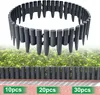 A product image showing garden edging in two configurations: a curved arrangement at the top and a straight arrangement at the bottom, with text overlays indicating quantities. Náhled obrázku produktu