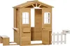 Kinderspielhaus aus Holz Spielhaus Outdoor mit Tür, Fenster Produktbild-Vorschau 1