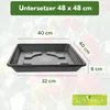 2er Set LARA Untersetzer 40x40 cm für Pflanzkübel außen, Produktbild-Vorschau 2
