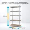 IvoQ Regál – 180 x 90 x 40 cm – 5 nastavitelných polic – Náhled obrázku produktu 4
