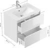 Badmöbelset Taifun 70cm 2tlg mit Spiegelschrank weiß Hgl : Produktbild-Vorschau 7