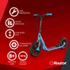 A blue Razor kick scooter is shown with various feature callouts and branding. Anteprima dell’immagine prodotto